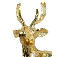 Hirsch Figur Gold 33cm Dekofigur Hirschfigur Dekohirsch Dekoration