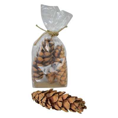 CHICCIE 4 Set Kiefernzapfen im Beutel Natur 20cm -...
