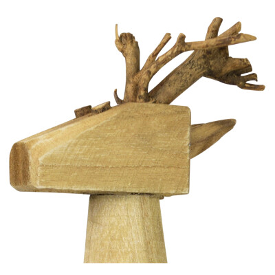 Holz Rentier Figur stehend 32cm