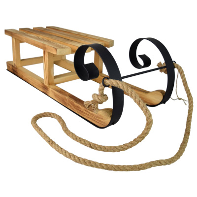 Deko Schlitten aus Holz 50cm Holzschlitten Weihnachtsschlitten Dekosc