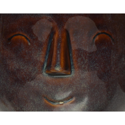 Blumentopf Steingut Gesicht 15cm Skulptur Topf Pflanzentopf