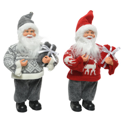 Weihnachtsmann Schlafanzug 30cm Weihnachtsfigur Weihnachtsdeko