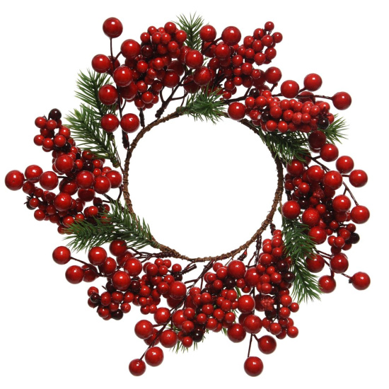 Kranz Beeren Rot 28cm Adventskranz Wanddeko...