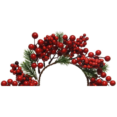 Kranz Beeren Rot 28cm Adventskranz Wanddeko Weihnachtsdeko T&uuml;rkranz