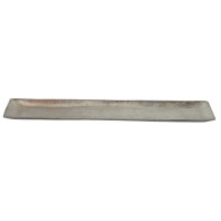 Dekoschale aus Metall silber l&auml;nglich 60cm