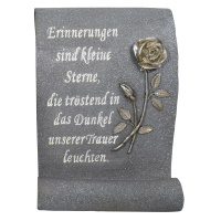 Grabschmuck Rolle Mit Spruch Grau Grabdeko Dekoration Grab