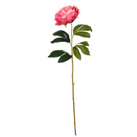 2 Pfingstrosen Kunstblumen wei&szlig; und rosa Kunstpflanzen