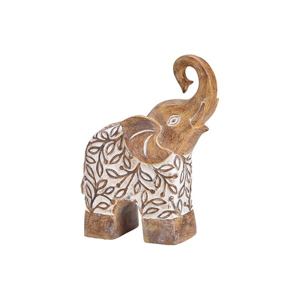 CHICCIE Deko Figur Elefant Beige 25cm - Dekoration Tierfigur Skulptur Dekofigur
