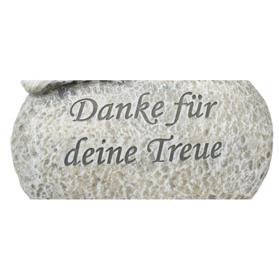 Stein Grabdeko Grau Hund 15cm