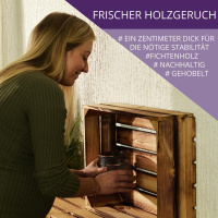 Holzregal Schmalhanz 50x40x15cm Wei&szlig; 2x Langes Regal