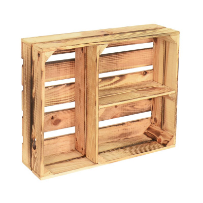 holzkisten regal obstkisten schmal groß flach natur geflammt t regal