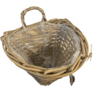 Rattan Korb Zum Aufh&auml;ngen 30 x 15cm Pflanzkorb Pflanzgef&auml;&szlig; &Uuml;bertopf Blumenkorb Blumentopf Pflanztopf