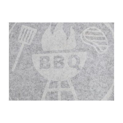 BBQ Tischdeko Filz Telleruntersetzer Grau 40 cm