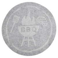 BBQ Tischdeko Filz Telleruntersetzer Grau 40 cm