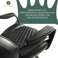 Ergonomischer Bürostuhl Kunstleder Schwarz Kijng Rider Chefsessel