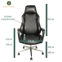 Ergonomischer Bürostuhl Kunstleder Schwarz Kijng Rider Chefsessel