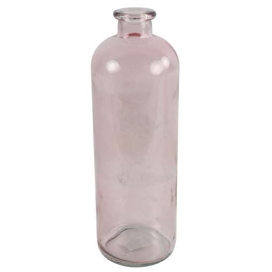 Glasflasche Rosa 33cm Vase Tischvase Blumenvase