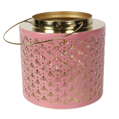 CHICCIE Windlicht Altrosa - Kerzenhalter Teelichthalter Kerzenst&auml;nder