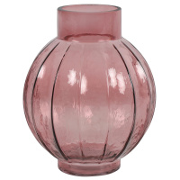 Glasvase Rosa Vase Tischvase Blumenvase