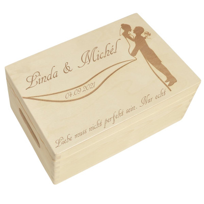 Holzbox Personalisiert zur Hochzeit 30x20cm...