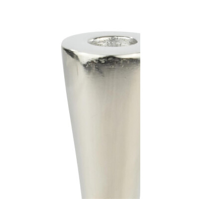 Kerzenhalter aus Metall silber 6x6x15cm Kerzenst&auml;nder Dekoration