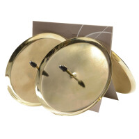 Kerzenhalter aus Eisen 2er Set gold 8cm