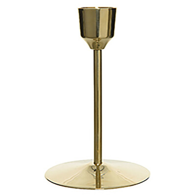 Kerzenhalter aus Messing gold 21x7cm Deko Dekoration Kerzenst&auml;nder