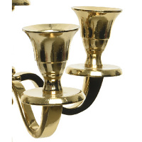 Kerzenhalter Aluminium gold 30x20cm Kerzenleuchter Kerzenst&auml;nder Deko