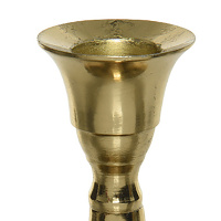 Kerzenhalter aus Aluminium gold 10x9cm