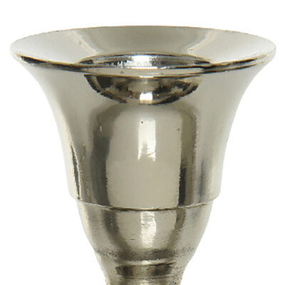 Kerzenhalter aus Aluminium silber 10x9cm