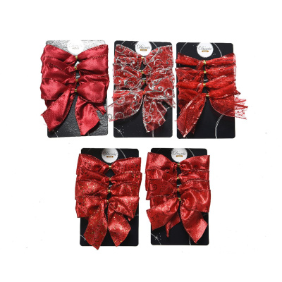 Geschenkschleife Polyester Rot 3x10x10cm