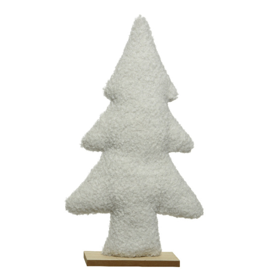 Weihnachtsbaum aus Stoff in Weiß in Tannenbaum Form 5 x 17 x 27 cm