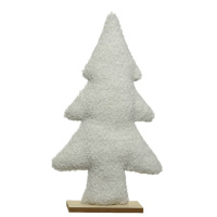 Weihnachtsbaum aus Stoff in Weiß in Tannenbaum Form 5 x 17 x 27 cm