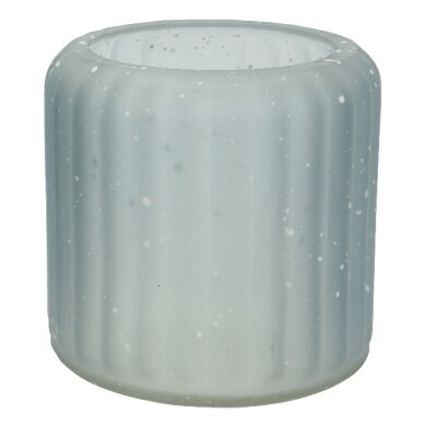CHICCIE Teelichthalter aus Glas Pastell 8x8cm - Windlicht Kerzenhalter