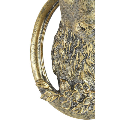Wandschmuck aus Metall Hirschkopf gold Wandekoration