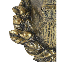Wandschmuck aus Metall Hirschkopf gold Wandekoration