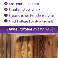 Weinregal Wino Set aus Holz Geflammt Komboset