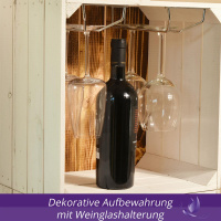 Weinregal Wino Set aus Holz Greta Geflammt Komboset