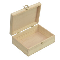 Aufbewahrungsbox Personalisierbar 21x16x9cm Natur Holztruhe Holzkiste