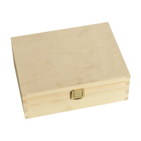 Aufbewahrungsbox 21x16x9cm Natur Holz Holztruhe Holzkiste Basteln Box