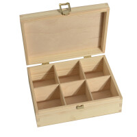 Aufbewahrungsbox 21x16x9cm Natur Holz Holztruhe Holzkiste Basteln Box