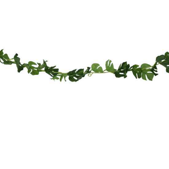 K&uuml;nstliche Pflanze girlande tropisch palmen Blatt gr&uuml;n 180cm lang 10cm breit