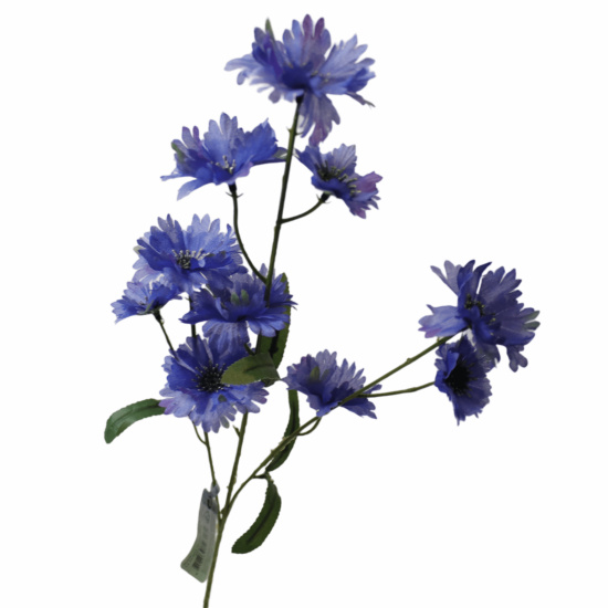 K&uuml;nstliche Kornblume Blau mit stiel 55cm lang Vasenblume