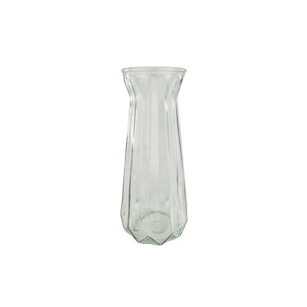 CHICCIE Vase Glas Klar 14x14x30cm - Blumenvase Glasvase Dekoration Schlicht