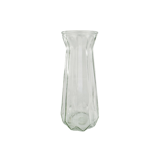 Vase Glas Klar 14x14x30cm Blumenvase Glasvase Dekoration...