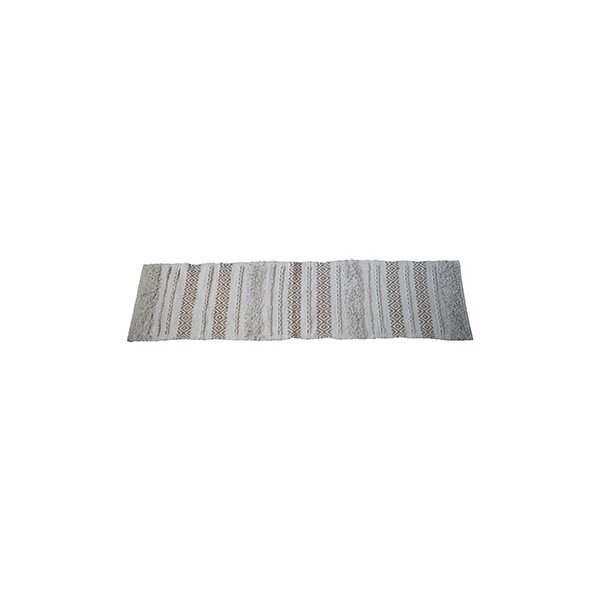 CHICCIE Tischl&auml;ufer Baumwolle Muster Beige 40x160 - Boho Stil Tischdekoration