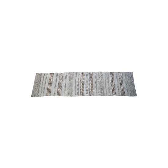 Tischl&auml;ufer Baumwolle Muster Beige 40x160 Boho Stil Tischdekoration