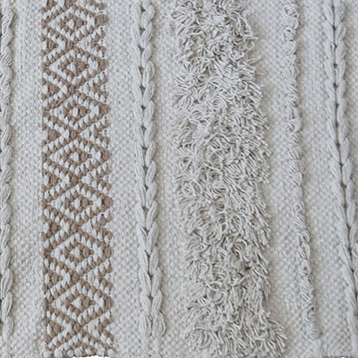 Tischl&auml;ufer Baumwolle Muster Beige 40x160 Boho Stil...