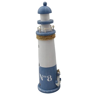 CHICCIE Leuchtturm aus Holz versch. Farben ca. 10x10x35cm - Maritime Dekoration