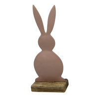 Aufsteller Hase Metall Holz Pastel Rosa Gr&uuml;n Wei&szlig; Grau